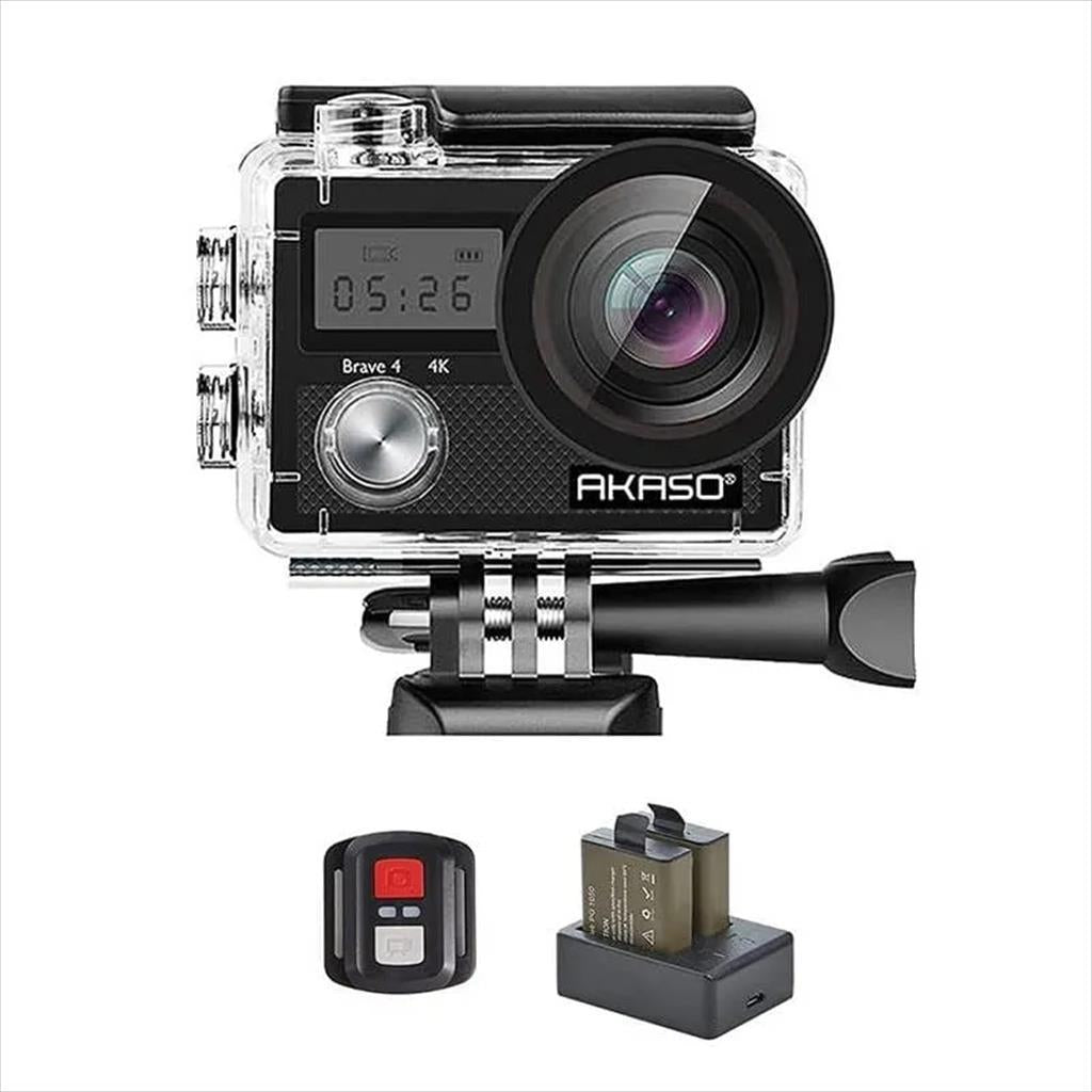ACTION CAMERA AKASO BRAVE 4, 4K WIFI, 2'' IPS Screen, Waterproof, Black, SYA0004-BK1
