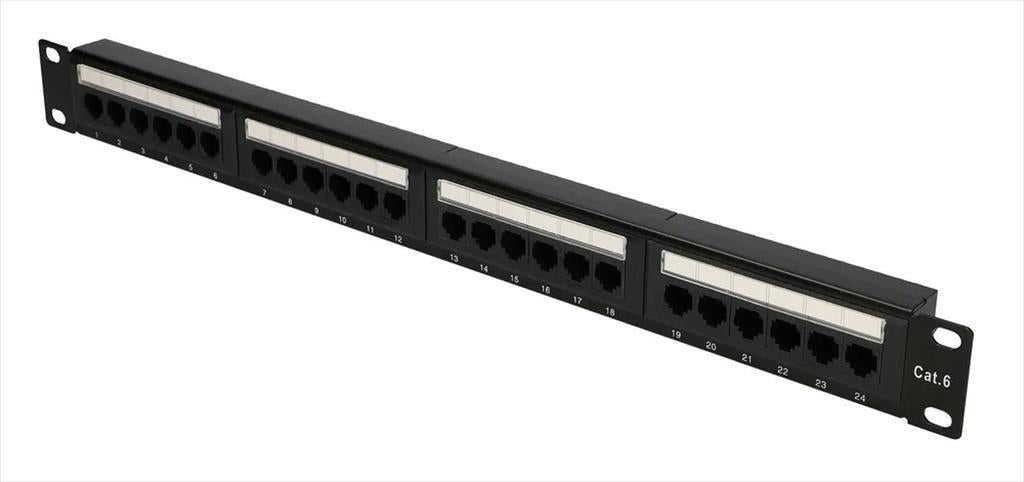 NET PATCH PANEL EXTRALINK 24 PORT 19" CAT6 UTP BLACK, EX.9816