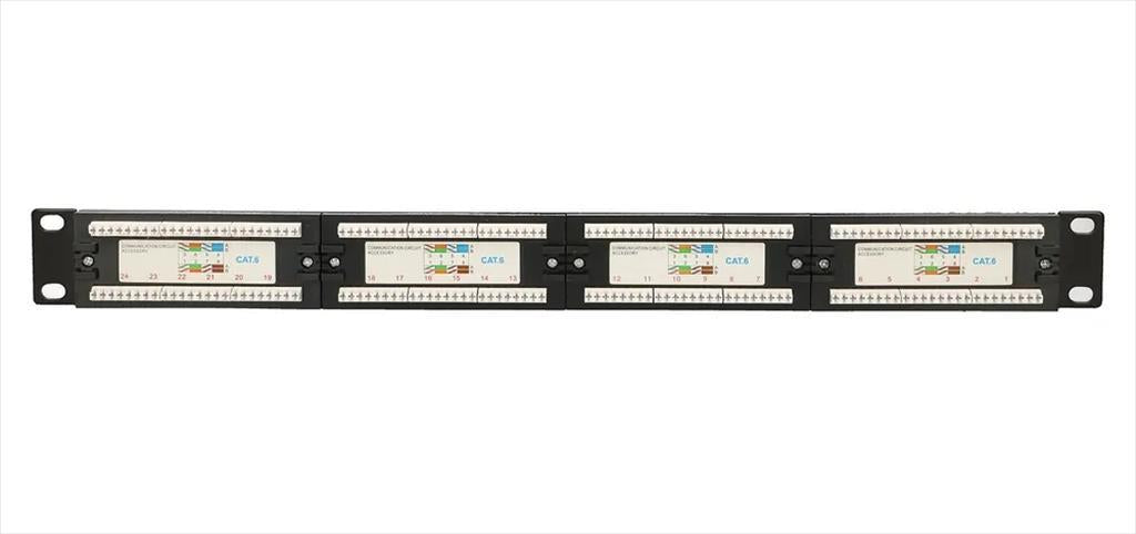 NET PATCH PANEL EXTRALINK 24 PORT 19" CAT6 UTP BLACK, EX.9816