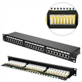 NET PATCH PANEL EXTRALINK 24 PORT 19" CAT6 STP BLACK, EX.9830