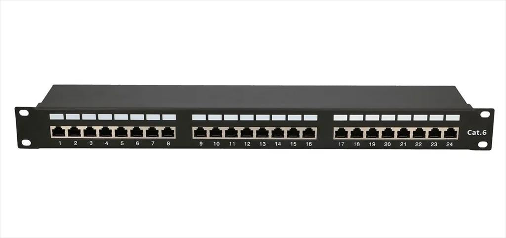 NET PATCH PANEL EXTRALINK 24 PORT 19" CAT6 STP BLACK, EX.9830