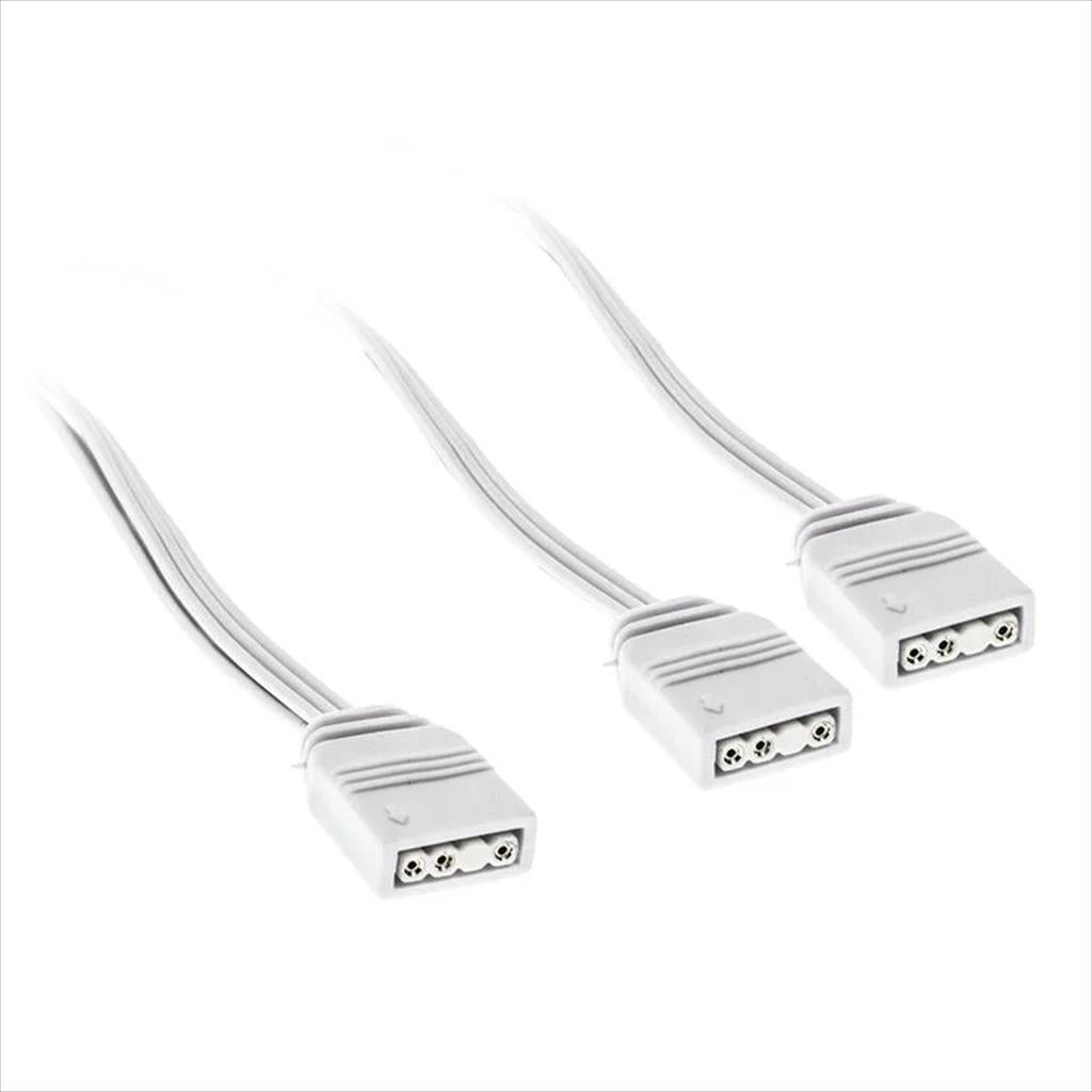 CONVERTOR EXTENSION/SPLITTER CABLE FOR 5V 3-pin ARGB ACCESSORIES 1-2 (30cm) KOLINK WHITE