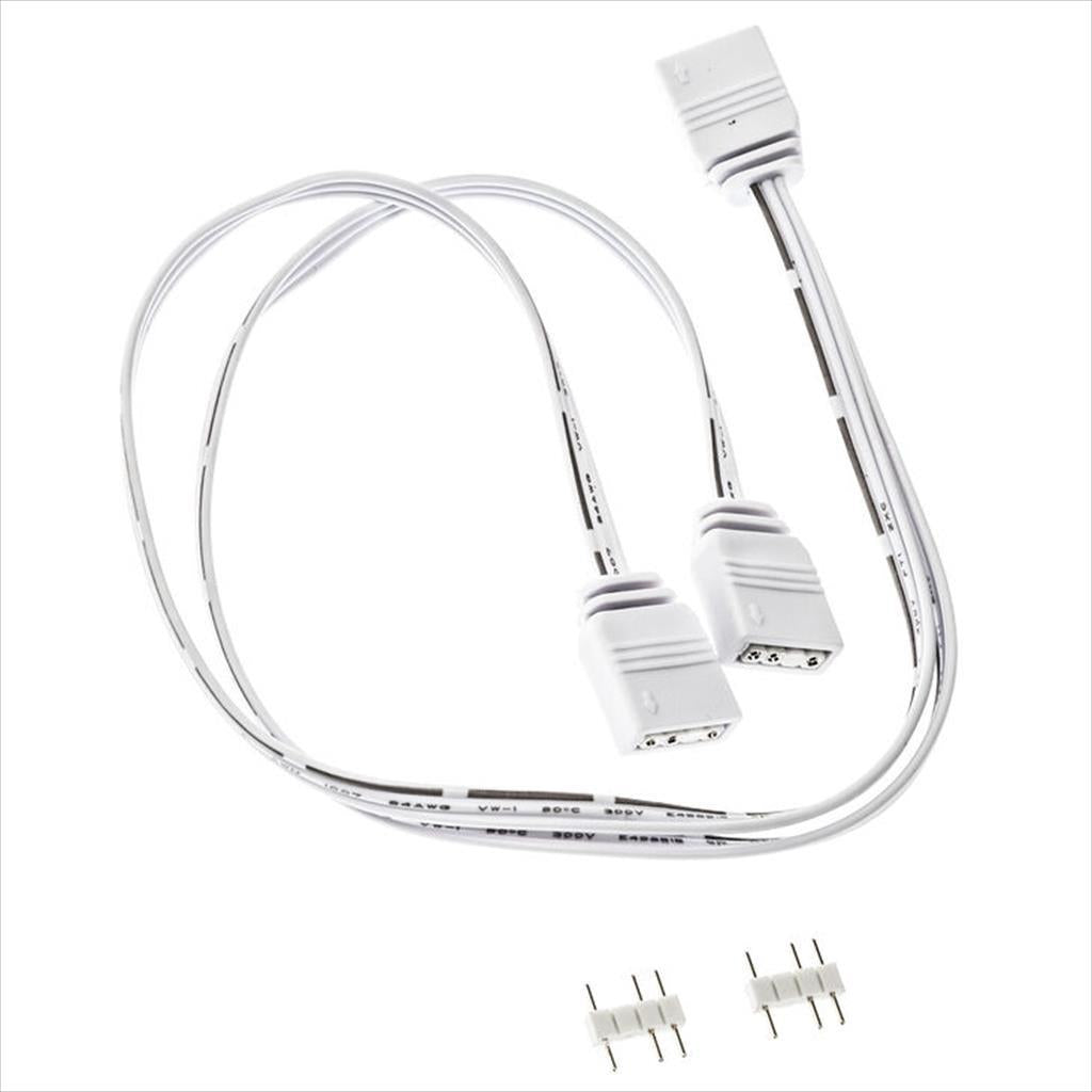 CONVERTOR EXTENSION/SPLITTER CABLE FOR 5V 3-pin ARGB ACCESSORIES 1-2 (30cm) KOLINK WHITE