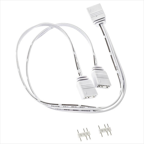 CONVERTOR EXTENSION/SPLITTER CABLE FOR 5V 3-pin ARGB ACCESSORIES 1-2 (30cm) KOLINK WHITE
