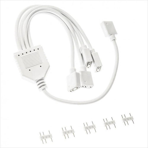 CONVERTOR EXTENSION/SPLITTER CABLE FOR 5V 3-pin ARGB ACCESSORIES 1-4 (30cm) KOLINK WHITE