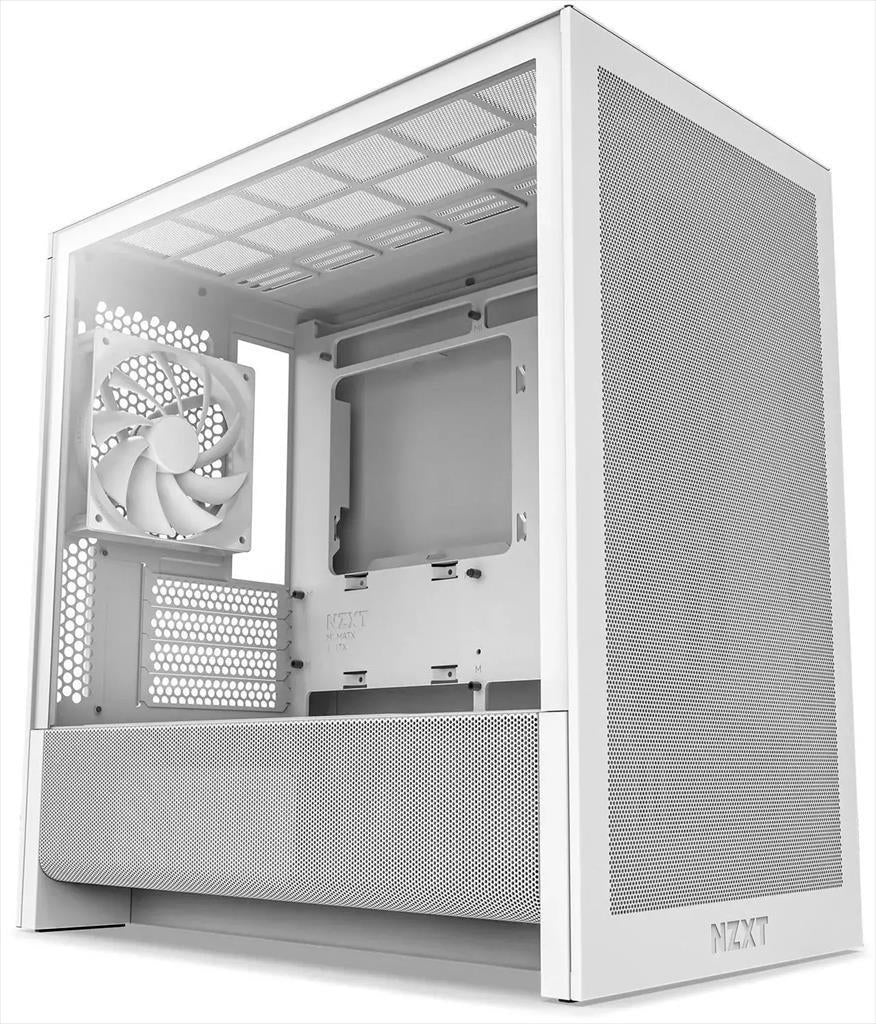 CASE NZXT microATX H3 FLOW w/WINDOW (1 x F120Q fan included) BTF Ready, White, CC-H31FW-01