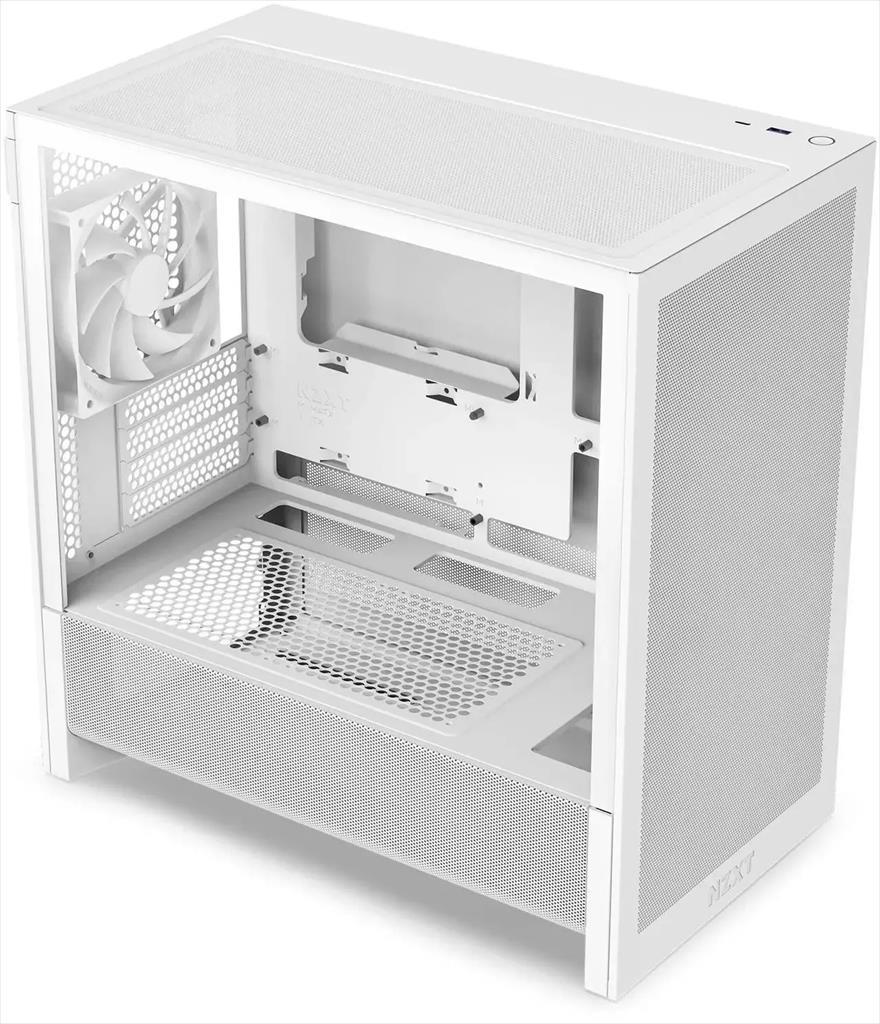 CASE NZXT microATX H3 FLOW w/WINDOW (1 x F120Q fan included) BTF Ready, White, CC-H31FW-01