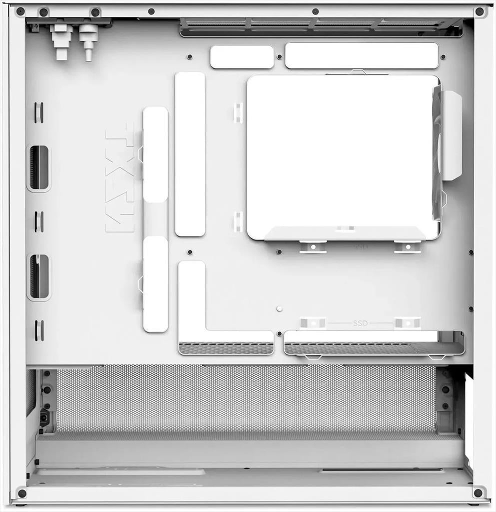 CASE NZXT microATX H3 FLOW w/WINDOW (1 x F120Q fan included) BTF Ready, White, CC-H31FW-01