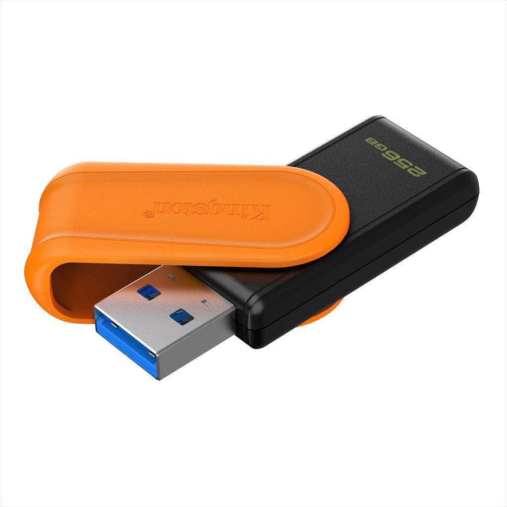 USB Flash Drive 3.2 Gen1 256GB KINGSTON DATA TRAVELER EXODIA S, Black/Orange, DTXS/256GB