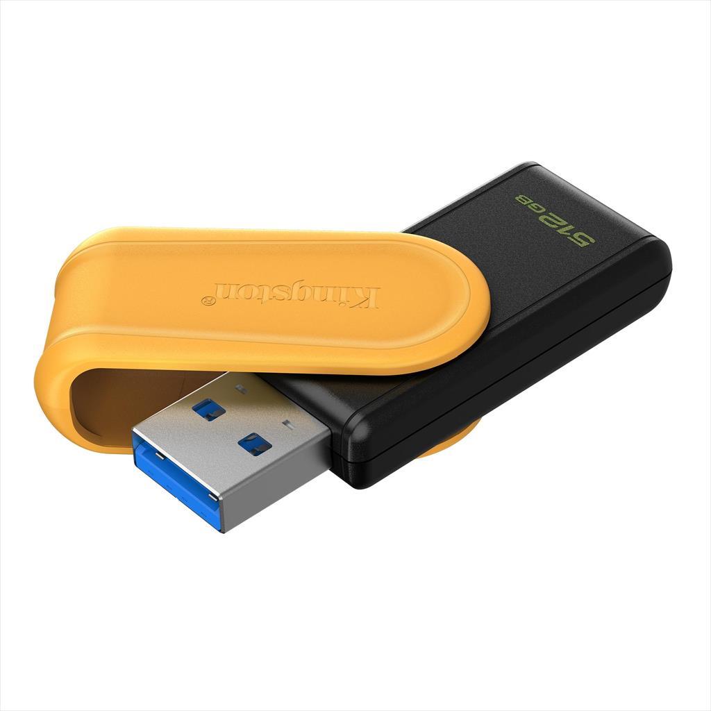 USB Flash Drive 3.2 Gen1 512GB KINGSTON DATA TRAVELER EXODIA S, Black/Orange, DTXS/512GB