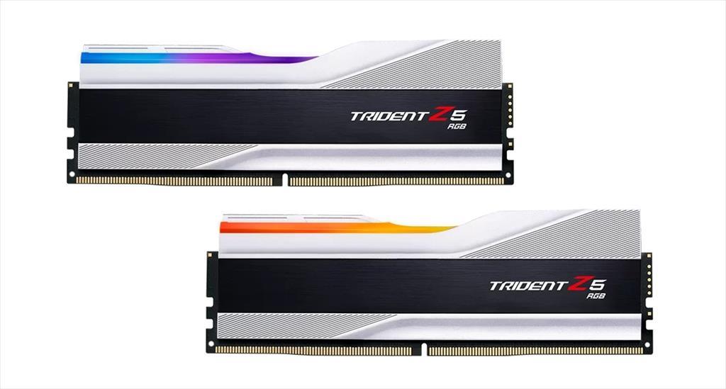 RAM DDR5 64GB(2x32GB) 6400MHz CL32 G.SKILL Trident Z5 RGB Intel XMP metalic silver F5-6400J3239G32GX2-TZ5RS