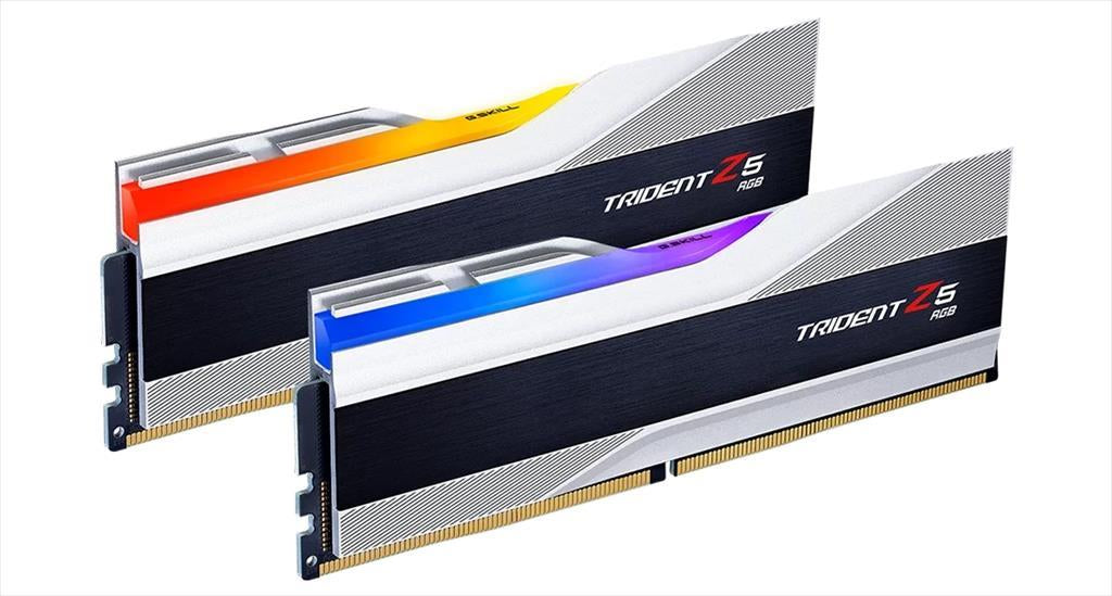 RAM DDR5 64GB(2x32GB) 6400MHz CL32 G.SKILL Trident Z5 RGB Intel XMP metalic silver F5-6400J3239G32GX2-TZ5RS