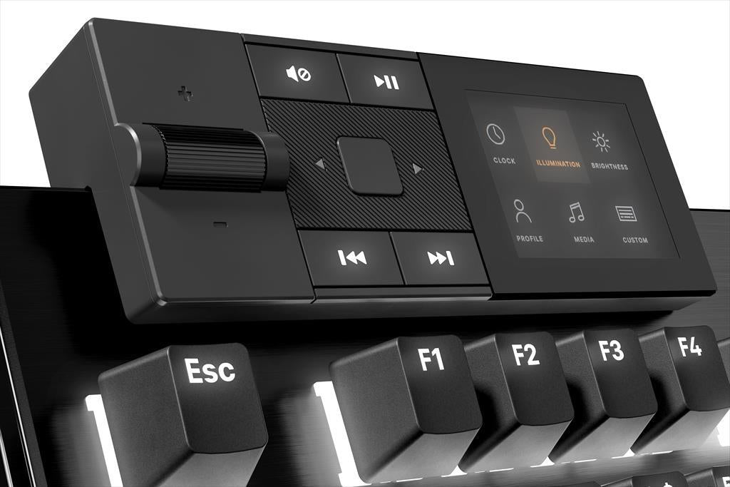 KEYBOARD MECHANICAL BE QUIET! DARK MOUNT SILENT MODULAR (hot-swappable numpad & media dock), Tactile switch HS, 8 customizable Display Keys, ARGB, Black, BT002US