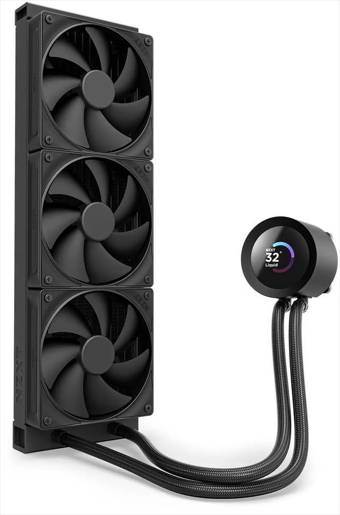 COOLERS CPU AIO NZXT Kraken Plus 360, 3x120mm F120P fans, w/1.54" LCD display, RL-KN360-B2, matte black