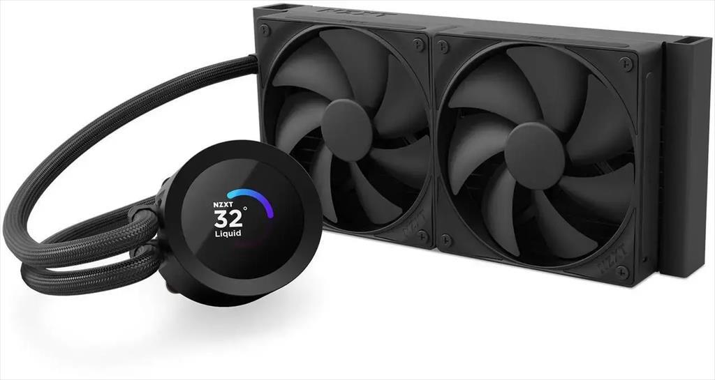 COOLERS CPU AIO NZXT Kraken Plus 240, 2x120mm F140P fans, w/1.54" LCD display, RL-KN240-B2, matte black