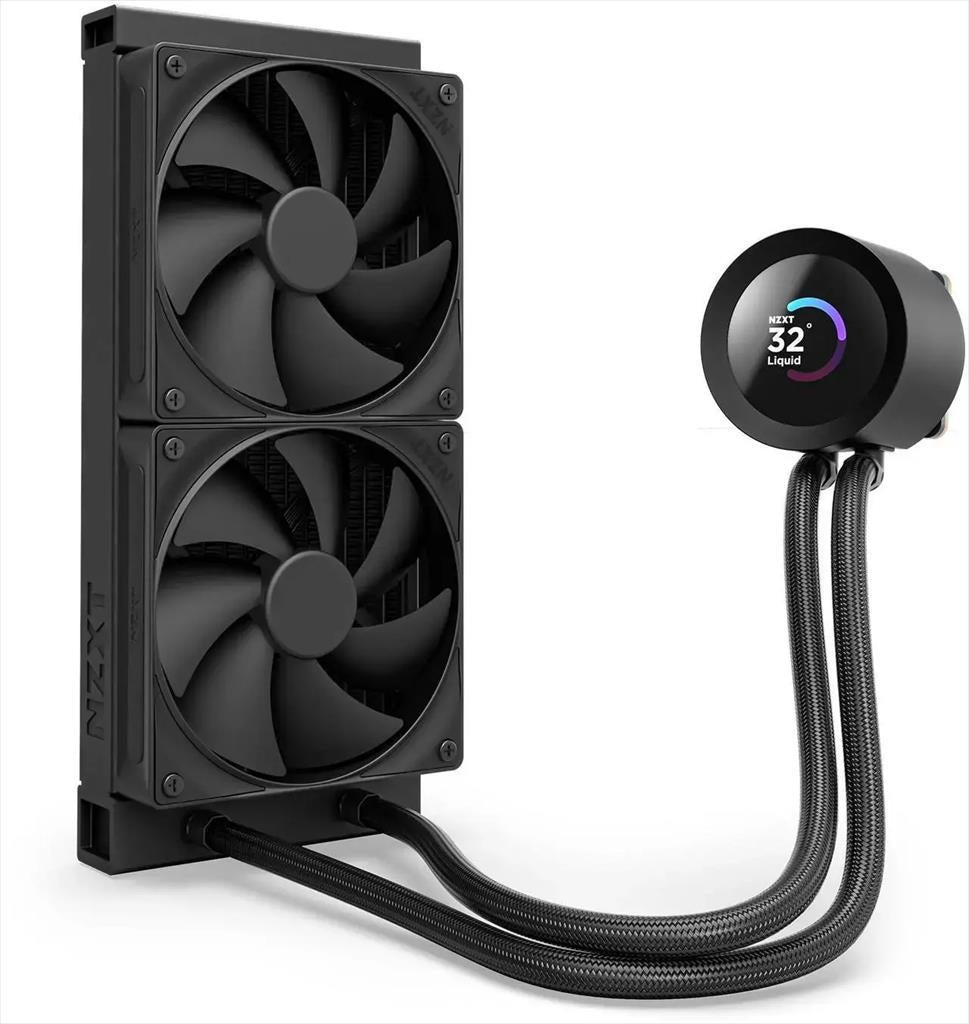 COOLERS CPU AIO NZXT Kraken Plus 240, 2x120mm F140P fans, w/1.54" LCD display, RL-KN240-B2, matte black