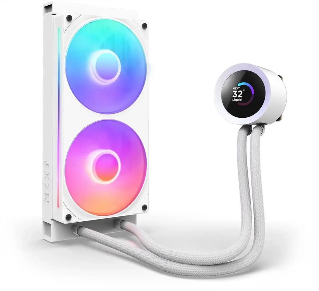 COOLERS CPU AIO NZXT Kraken Plus 240 RGB, F240 RGB Core fan, w/1.54" LCD display, RL-KR240-W2, matte white