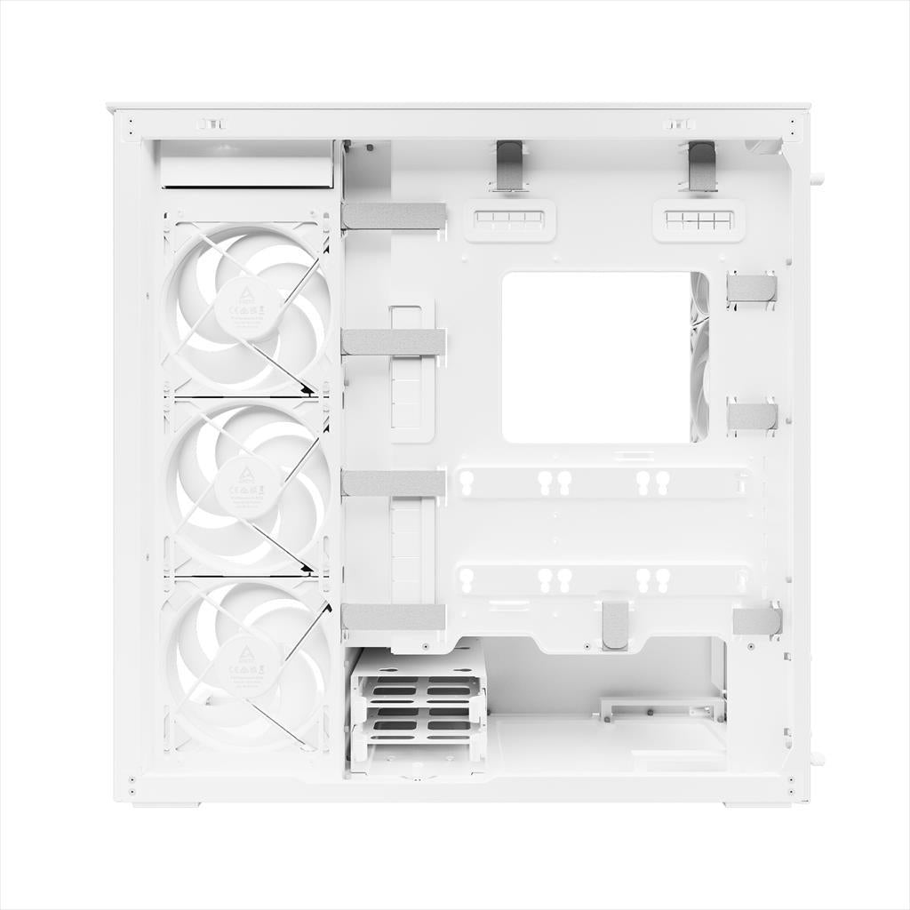 CASE ARCTIC E-ATX Mid-Tower XTENDER WHITE with tempered glass,2x120mm P12 Pro ARGB, 3x140mm P14 Pro Reverse ARGB, 2x USB-A 3.2 , USB-C 3.2,3.5 mm Jack, ACPCC00014A