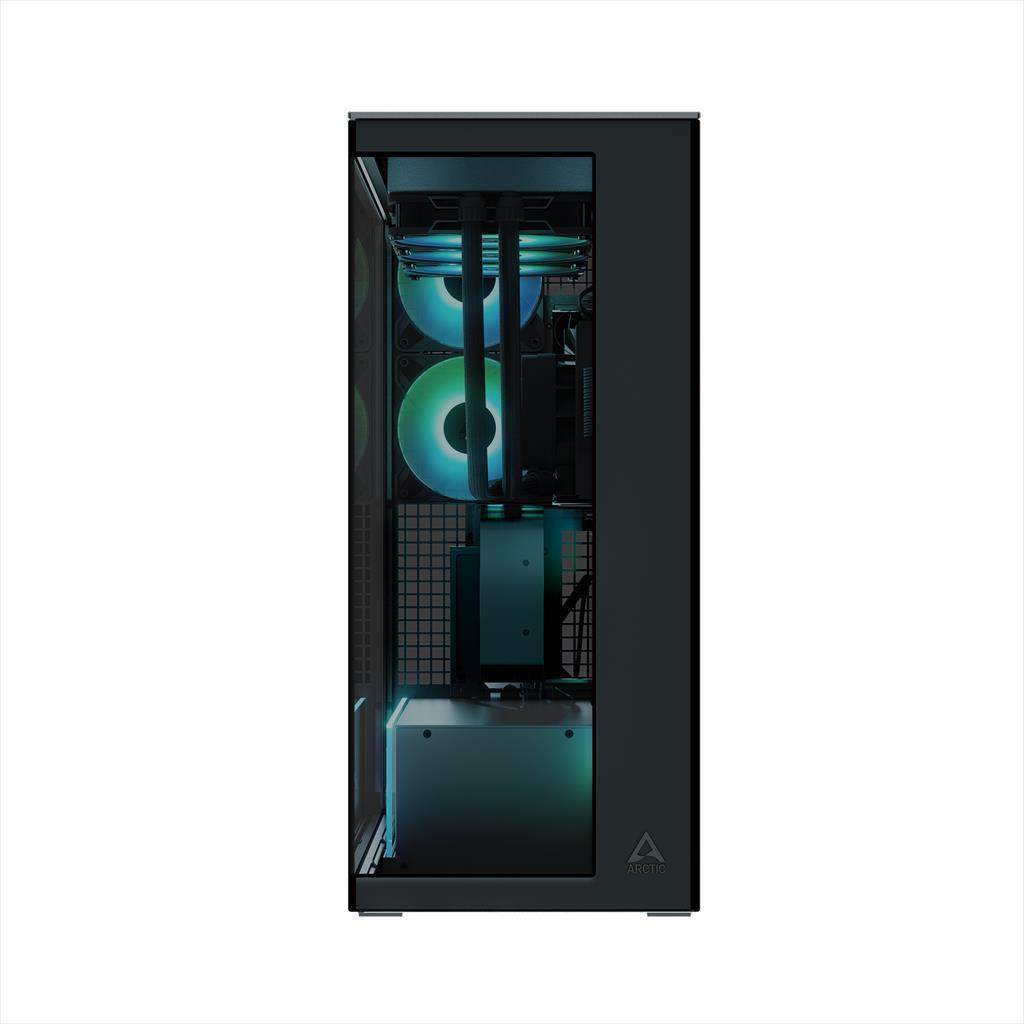 CASE ARCTIC E-ATX Mid-Tower XTENDER VG BLACK (Vertical GPU Mounting) tempered glass,2x120mm P12 Pro ARGB, 3x140mm P14 Pro Reverse ARGB, 2x USB-A 3.2 , USB-C 3.2,3.5 mm Jack, ACPCC00016A