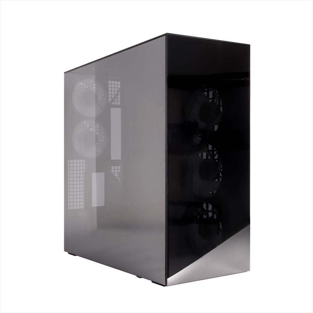 CASE ARCTIC E-ATX Mid-Tower XTENDER VG MIROR BLACK  (Vertical GPU Mounting) tempered glass,2x120mm P12 Pro ARGB, 3x140mm P14 Pro Reverse ARGB, 2x USB-A 3.2 , USB-C 3.2,3.5 mm Jack, ACPCC00019A
