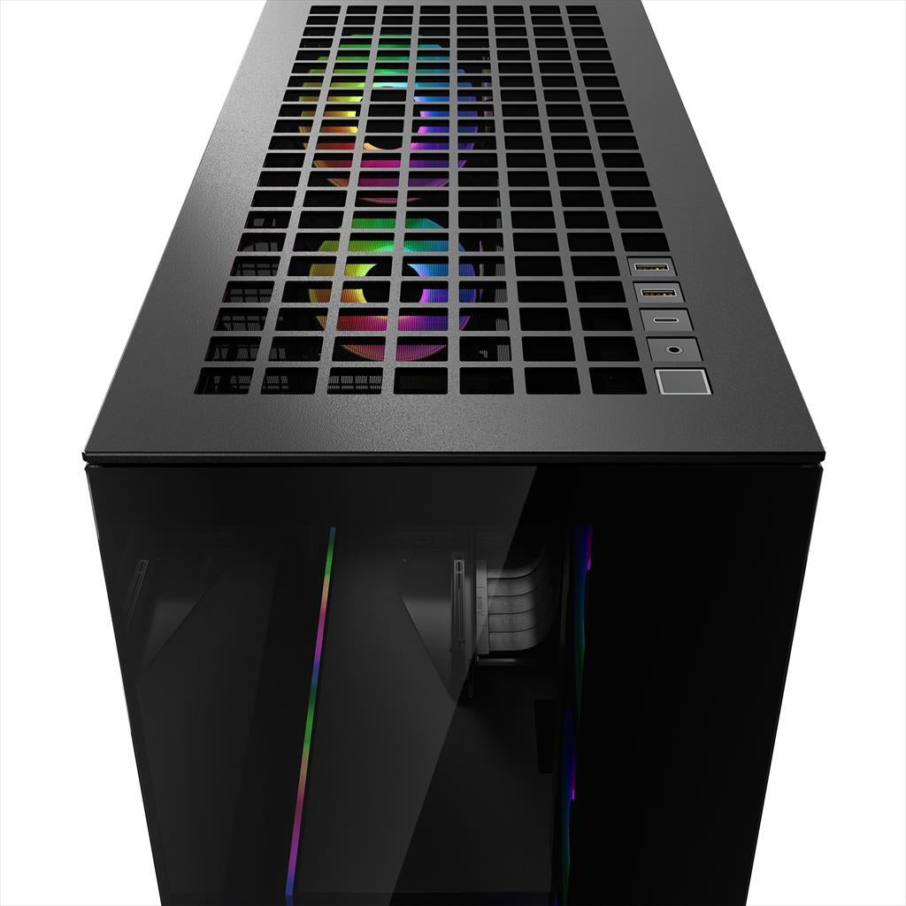 CASE ARCTIC E-ATX Mid-Tower XTENDER VG MIROR BLACK  (Vertical GPU Mounting) tempered glass,2x120mm P12 Pro ARGB, 3x140mm P14 Pro Reverse ARGB, 2x USB-A 3.2 , USB-C 3.2,3.5 mm Jack, ACPCC00019A
