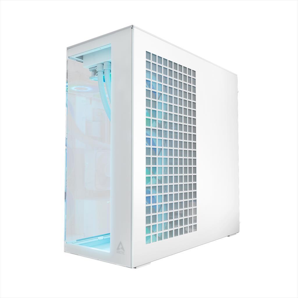 CASE ARCTIC E-ATX Mid-Tower XTENDER VG MIROR WHITE (Vertical GPU Mounting) tempered glass,2x120mm P12 Pro ARGB, 3x140mm P14 Pro Reverse ARGB, 2x USB-A 3.2 , USB-C 3.2,3.5 mm Jack, ACPCC00017A