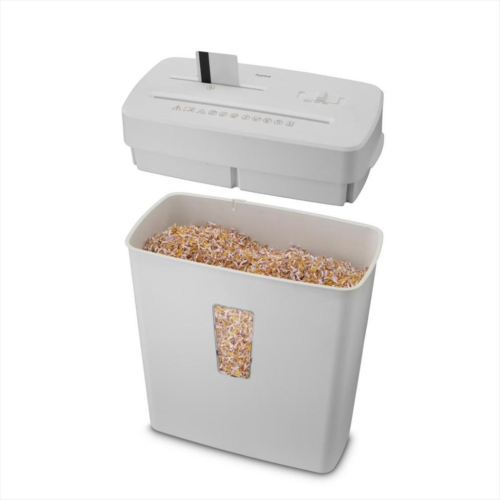 Paper Shredder Hama Prime M50CD-W w/Security Level P5 T2 E2 O1, White, 50588