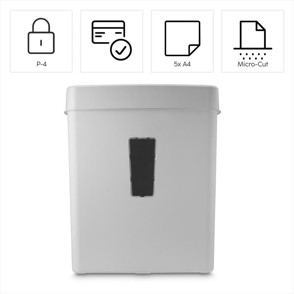 Paper Shredder Hama Prime M50CD-W w/Security Level P5 T2 E2 O1, White, 50588