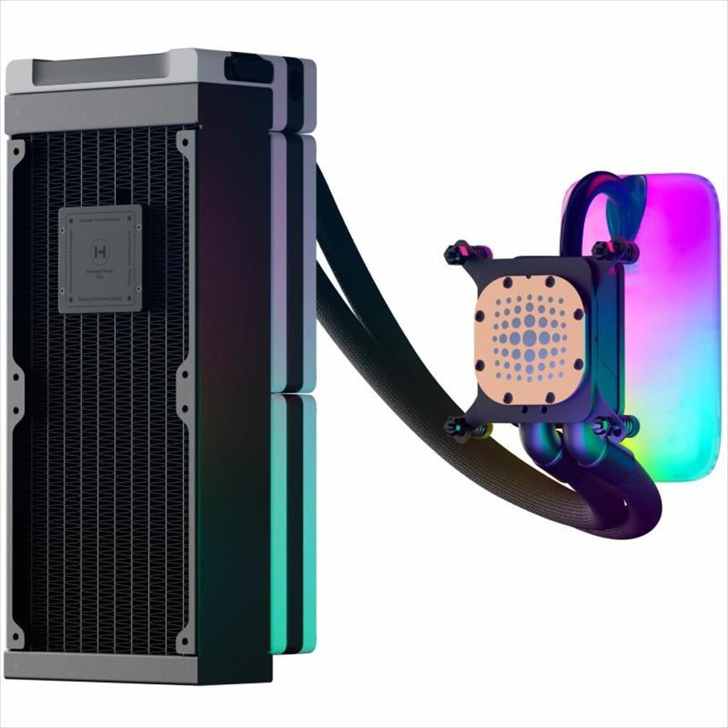 COOLERS CPU AIO HYTE THICC Q60 THICC 240mm x2 120mm FP12 fans, 5" LCD DISPLAY, FAN-HYTE-Q60-BW