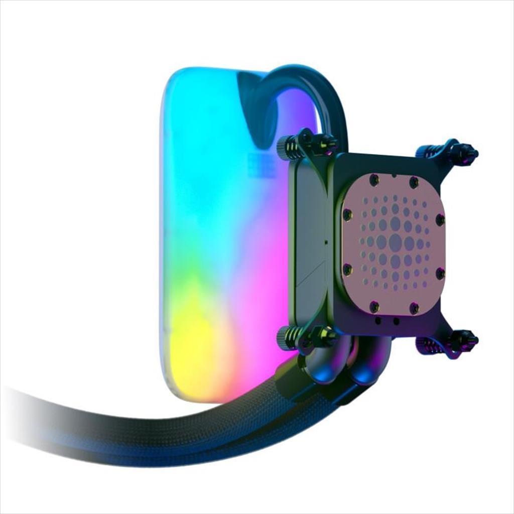 COOLERS CPU AIO HYTE THICC Q60 THICC 240mm x2 120mm FP12 fans, 5" LCD DISPLAY, FAN-HYTE-Q60-BW