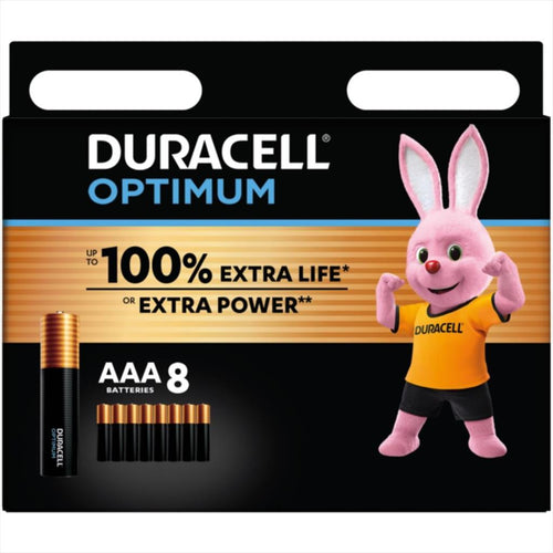 Battery DURACELL OPTIMUM MX2400 ALKALINE, 8xAAA, 1.5V, LR03