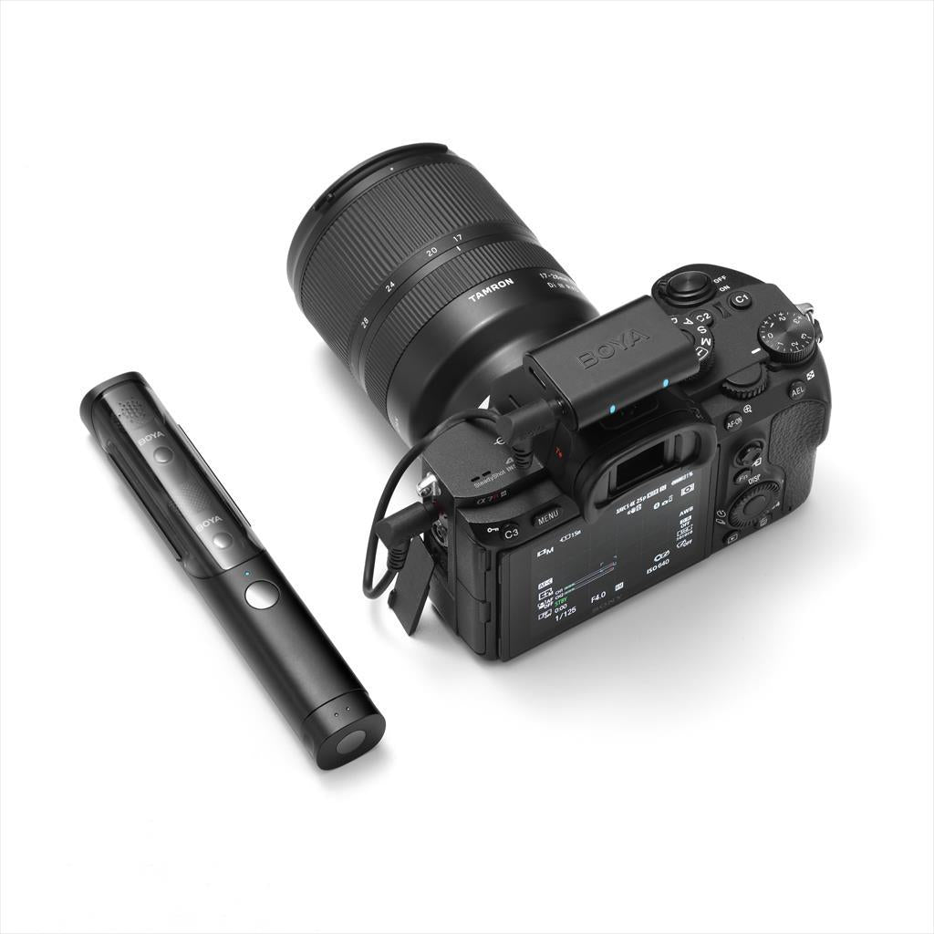 MICROPHONE WIRELESS SYSTEM BOYA LINK ALL IN ONE MAGIC-02, 2xMIC, USB-C, Lightning, Camera receiver, black