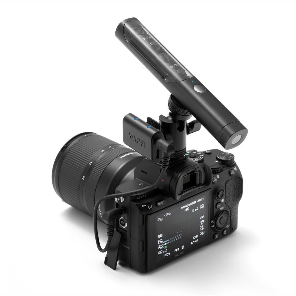 MICROPHONE WIRELESS SYSTEM BOYA LINK ALL IN ONE MAGIC-02, 2xMIC, USB-C, Lightning, Camera receiver, black