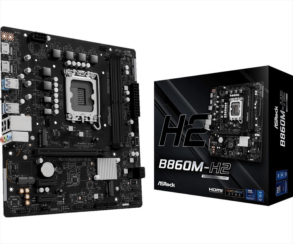 MB 1851 B860M-H2 ASROCK, 2xDDR5 8333MHz(OC), PCIex16 4.0, 2xPCIex1 4.0, 2xM.2, 4xSATAIII, 2xHDMI