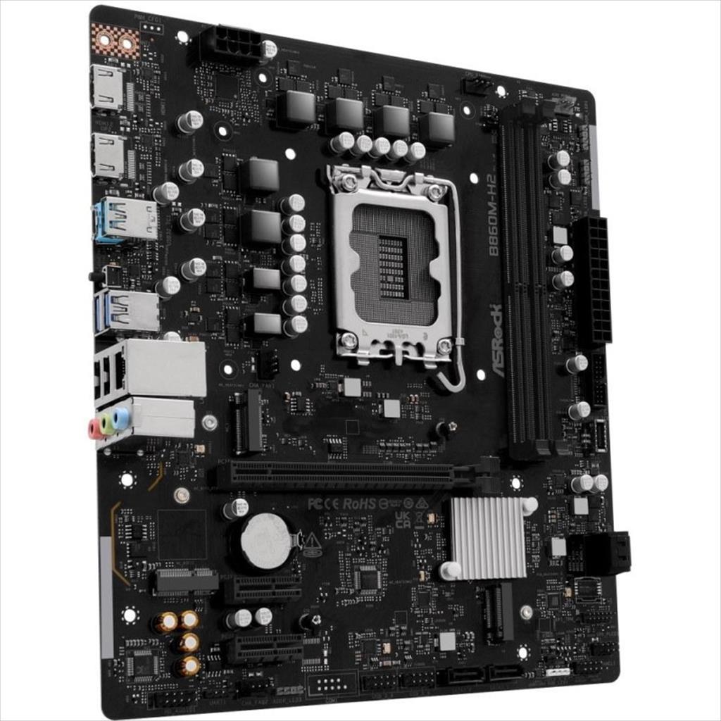MB 1851 B860M-H2 ASROCK, 2xDDR5 8333MHz(OC), PCIex16 4.0, 2xPCIex1 4.0, 2xM.2, 4xSATAIII, 2xHDMI