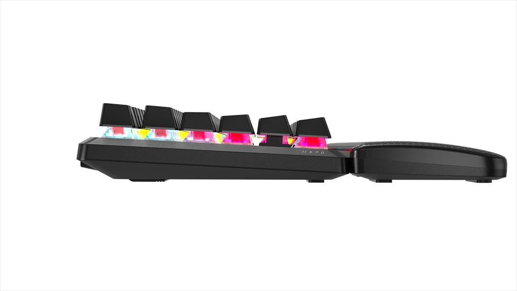 KEYBOARD MECHANICAL CORSAIR K70 CORE TKL RGB, 2.4 GHz & BT  MLX RED SWITCH, Black,CH-914901E-NA