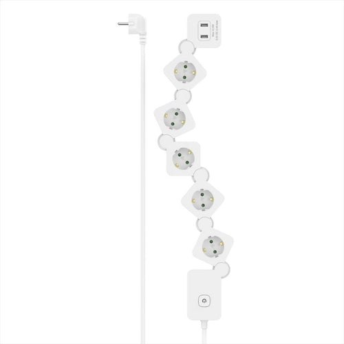 CABLES POWER EXTENSION HAMA 1,4m 5xSHUKO, USB-A 12 W, 223190
