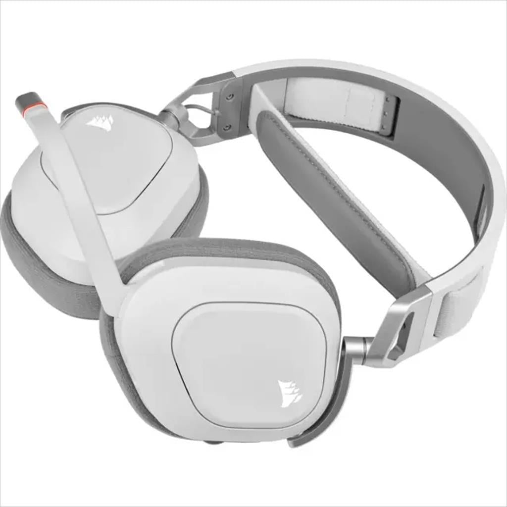 HEADPHONES CORSAIR Gaming-Headset HS80 Wireless RGB w/microphone, White, CA-9011236-EU