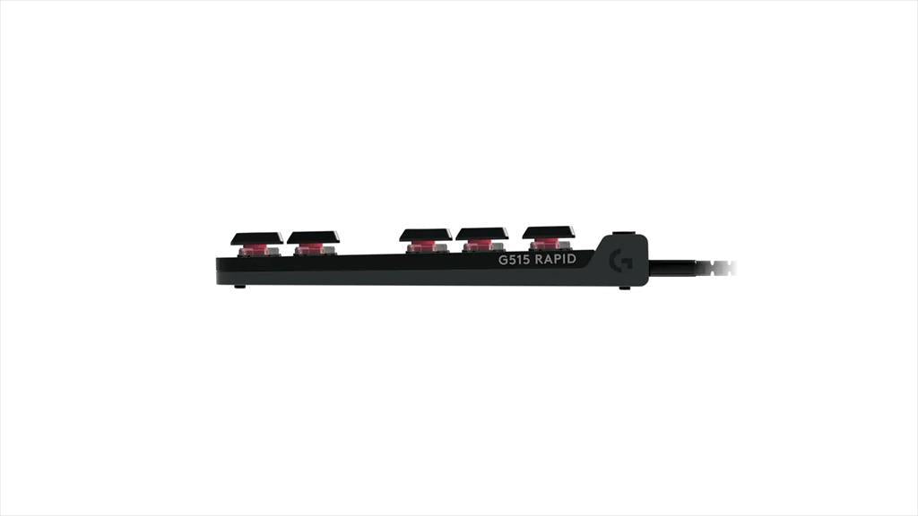 KEYBOARD MECHANICAL LOGITECH G515 RAPID TKL Low-profile Magnetic analog switch LIGHTSPEED WIRED RGB TACTILE Black , 920-013861
