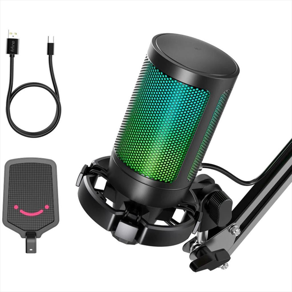 MICROPHONE FIFINE A6T RGB, w/ARM, USB Type-C, 2.5m cable