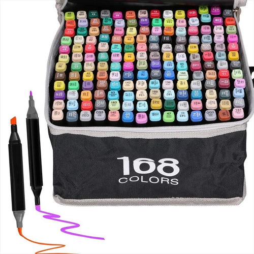 ALCOHOL MARKER SET EXTRALINK (168 colors) DUAL TIP