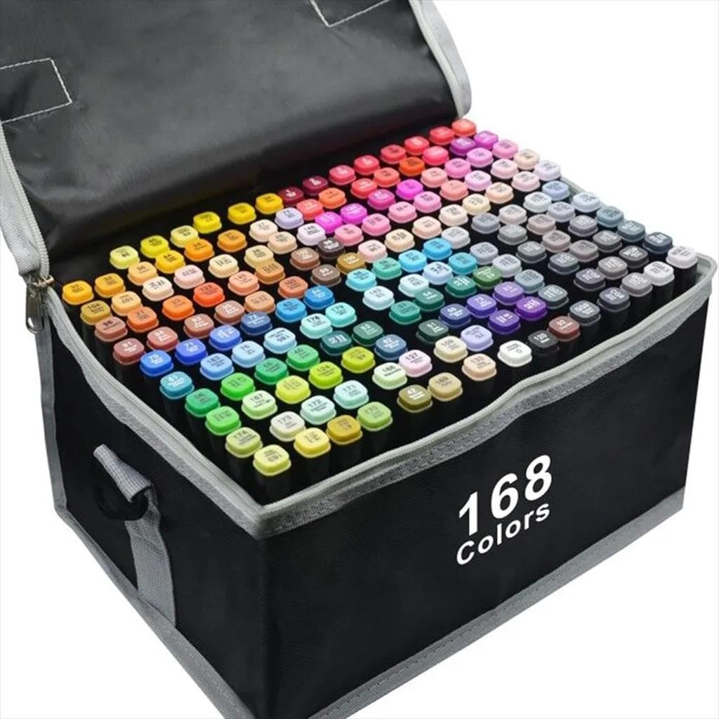 ALCOHOL MARKER SET EXTRALINK (168 colors) DUAL TIP