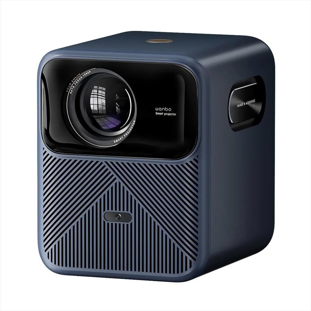 PROJECTOR WANBO MOZART 1 PRO NEW GOOGLE TV, 1200Ansi, 3000:1 FHD (1920x1080),  16:9 , 4:3, HDMI, USB 2.0, AUX, WIFI 6, BT 5.0, 2GB RAM,16GB Storage, w/speakers, Blue