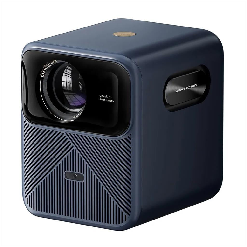 PROJECTOR WANBO MOZART 1 PRO NEW GOOGLE TV, 1200Ansi, 3000:1 FHD (1920x1080),  16:9 , 4:3, HDMI, USB 2.0, AUX, WIFI 6, BT 5.0, 2GB RAM,16GB Storage, w/speakers, Blue