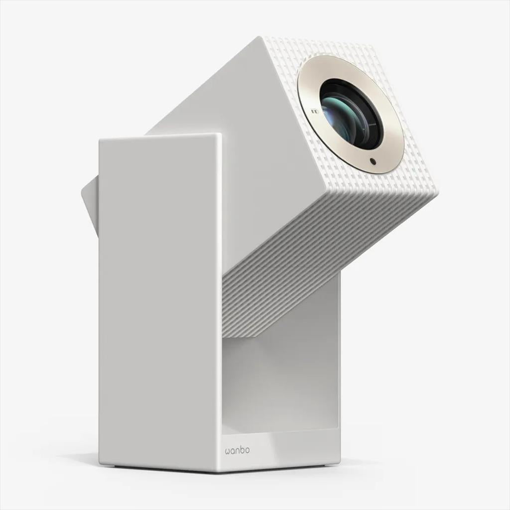 PROJECTOR WANBO CUBE 2 PRO w/GIMBAL Android TV 11, 500Ansi, 2000:1 FHD (1920x1080),  HDMI, USB 2.0, AUX, WIFI 6, w/speakers, White