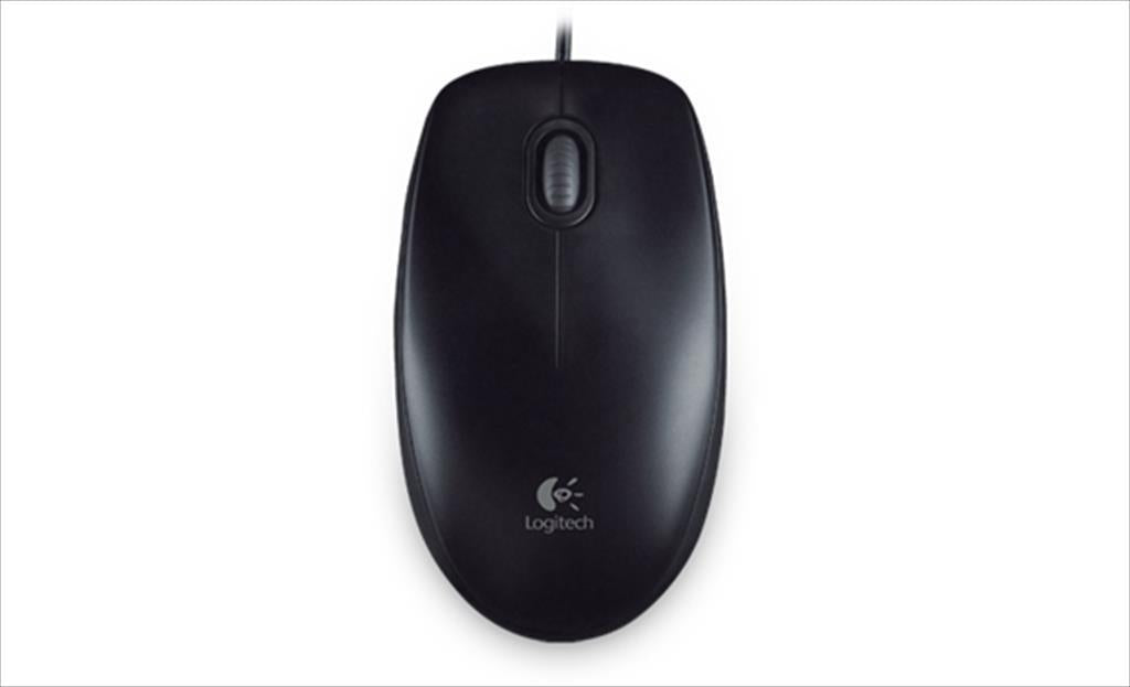 MOUSE WIRED USB LOGITECH B100 BLACK 910-003357