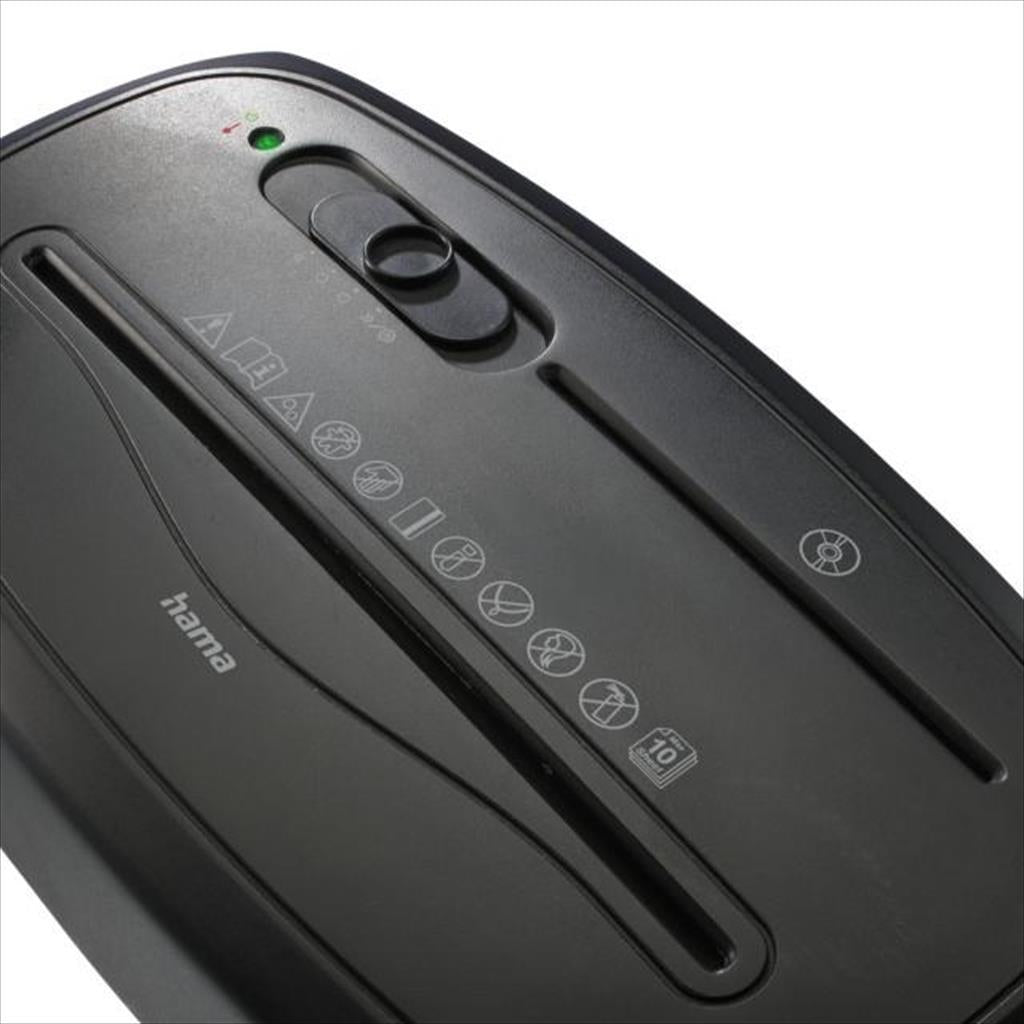 Paper Shredder Hama SAFE X100CD w/Security Level P4 T4 Å3, Black, 50585
