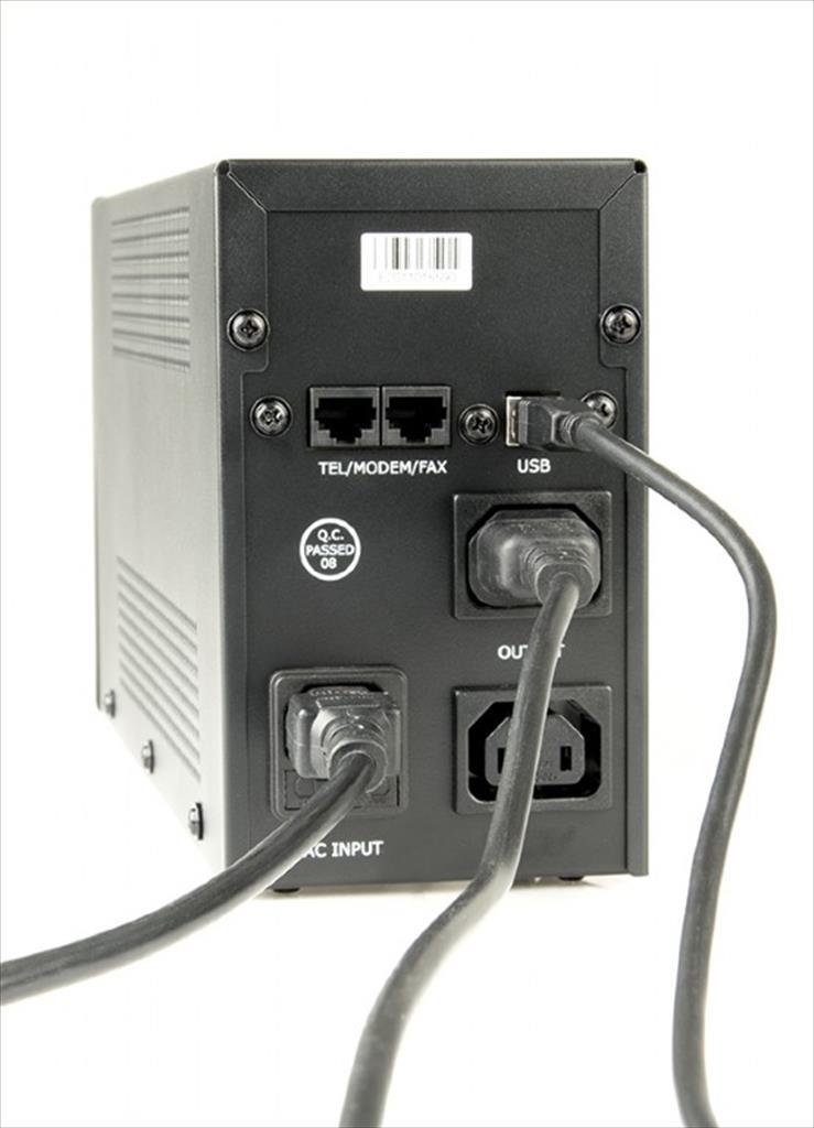 UPS 650VA/390W GEMBIRD, w/ AVR, 2x C14 plugs, UPS-PC-652A