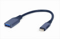 CABLES USB 3.0 OTG Female to Type-C male 15cm, CABLEXPERT Grey, A-USB3C-OTGAF-01