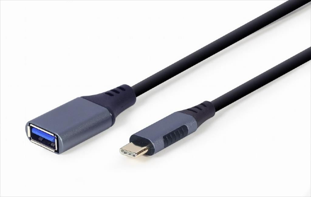 CABLES USB 3.0 OTG Female to Type-C male 15cm, CABLEXPERT Grey, A-USB3C-OTGAF-01
